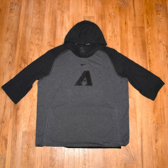 Nike MLB Arizona Diamondbacks Half Sleeve Hooded T-Shirt Sz XXL - Picture 1 of 3